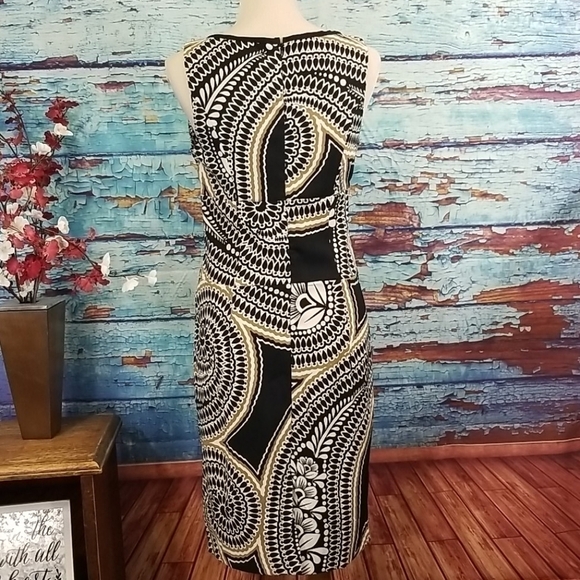 Sangria Black, Brown and white pattern dress NWT - Picture 4 of 8